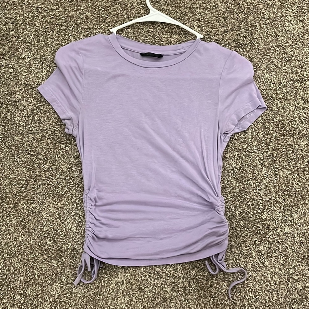 pastel purple drawstring on the side